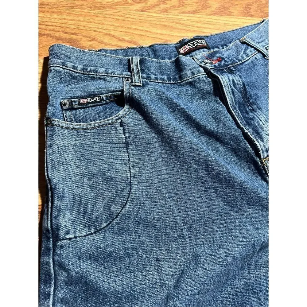 Vintage Y2K Split Men’s Baggy Skater Jeans 36